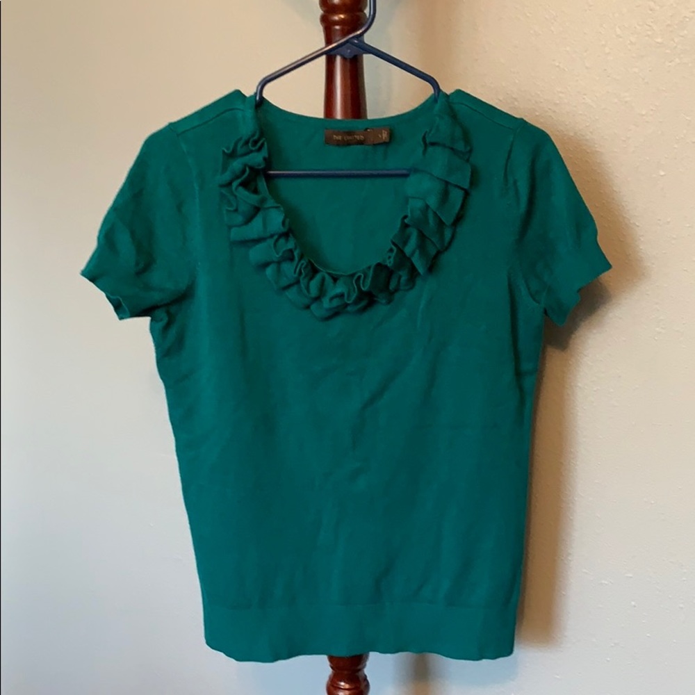 The Limited short sleeve sweater in teal